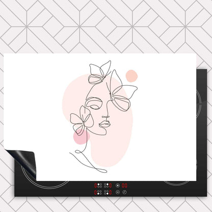 Inductie beschermer - Vrouw met vlinder