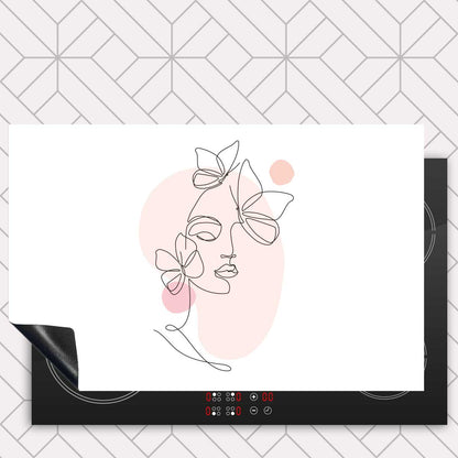 Inductie beschermer - Vrouw met vlinder