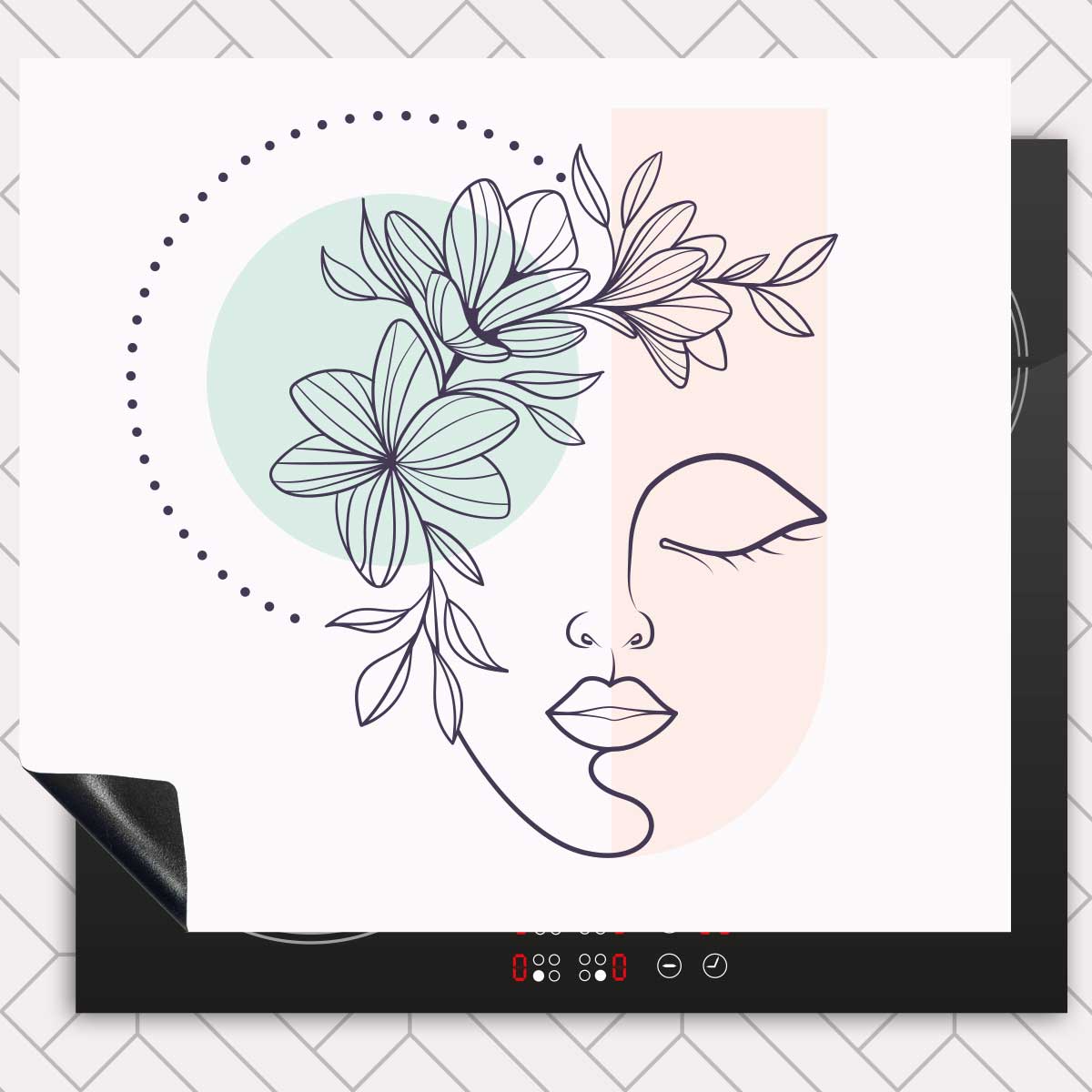 Inductie beschermer - Illustratie van een vrouw