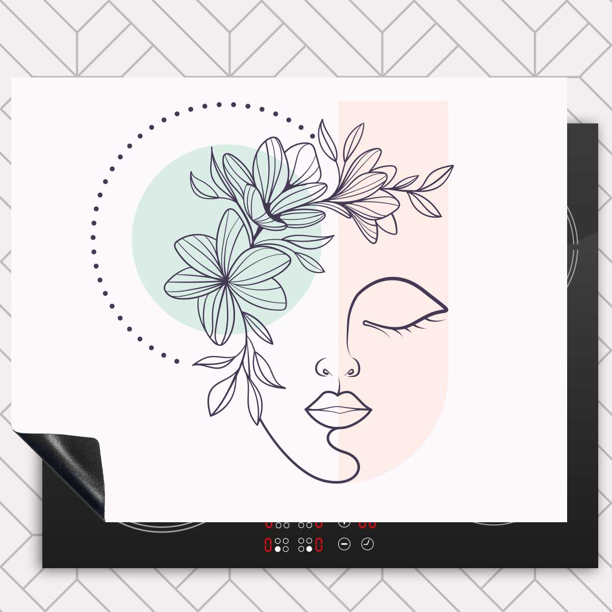 Inductie beschermer - Illustratie van een vrouw