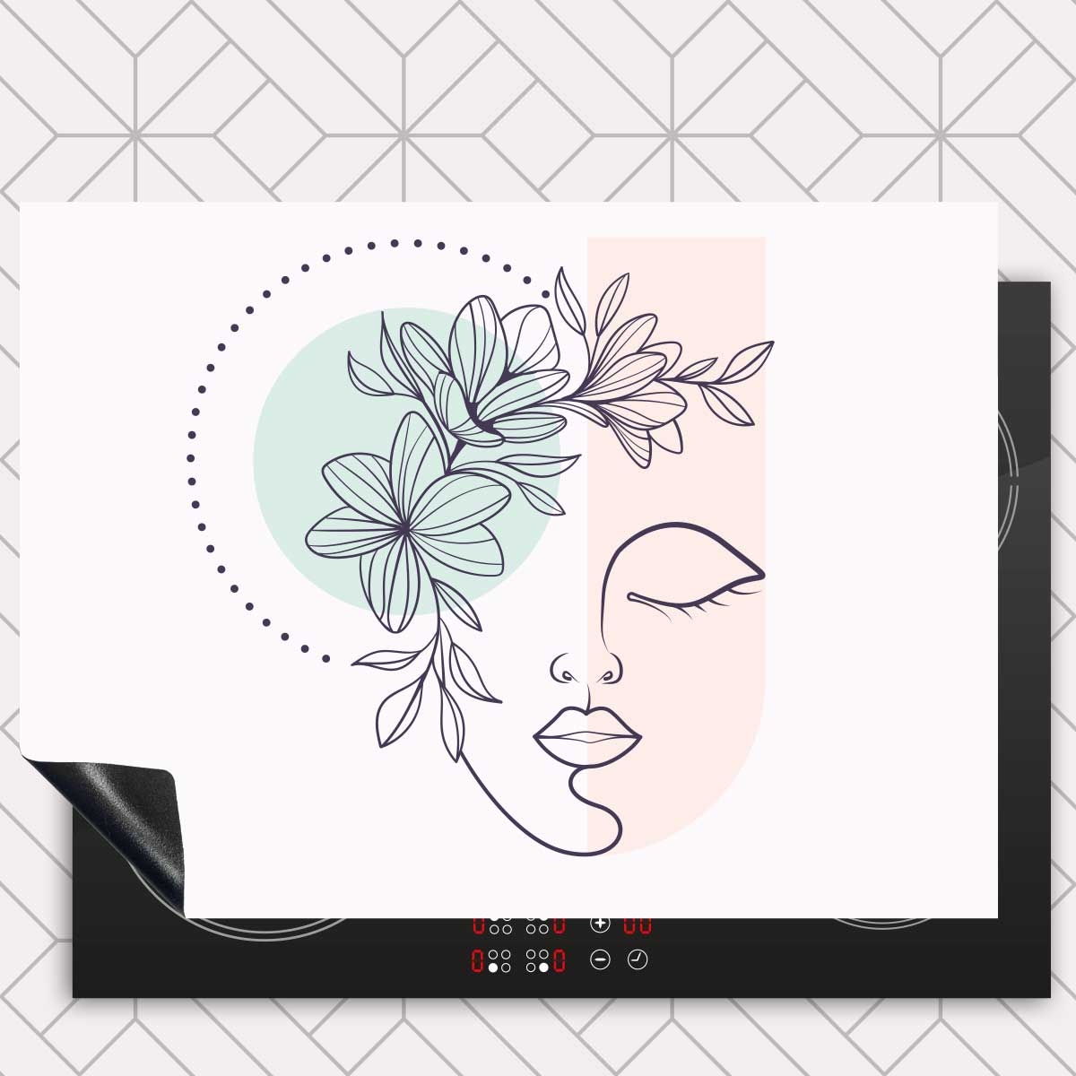 Inductie beschermer - Illustratie van een vrouw