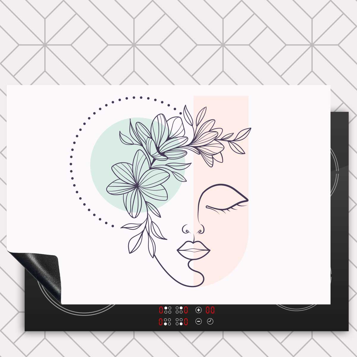 Inductie beschermer - Illustratie van een vrouw