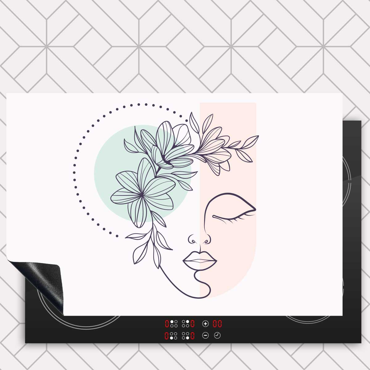 Inductie beschermer - Illustratie van een vrouw