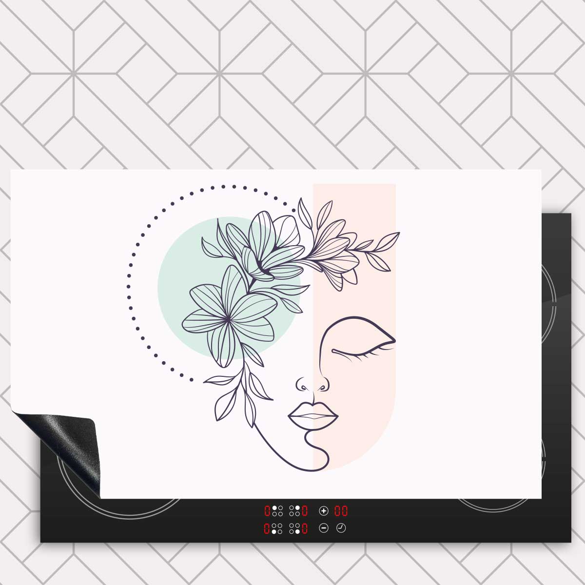 Inductie beschermer - Illustratie van een vrouw