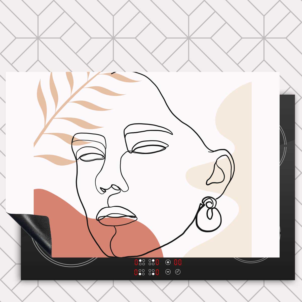 Inductie beschermer - Vrouw met blad