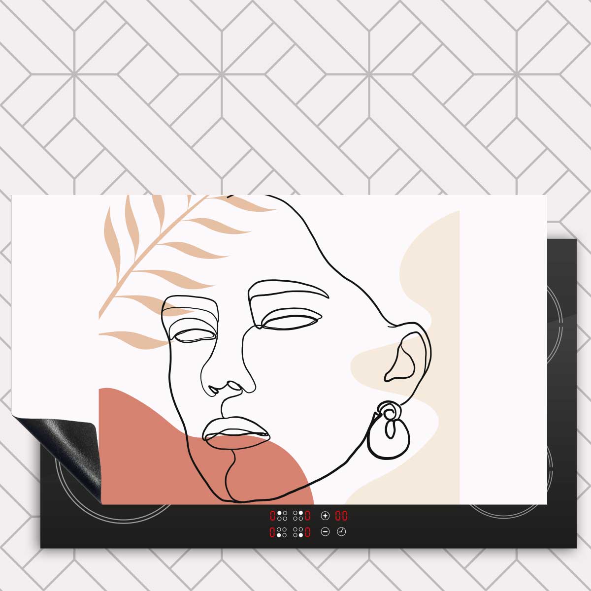 Inductie beschermer - Vrouw met blad