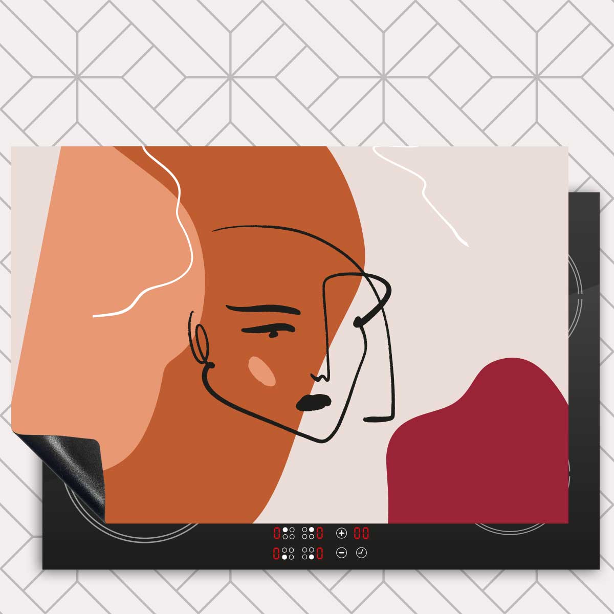 Inductie beschermer - Terracotta vrouw