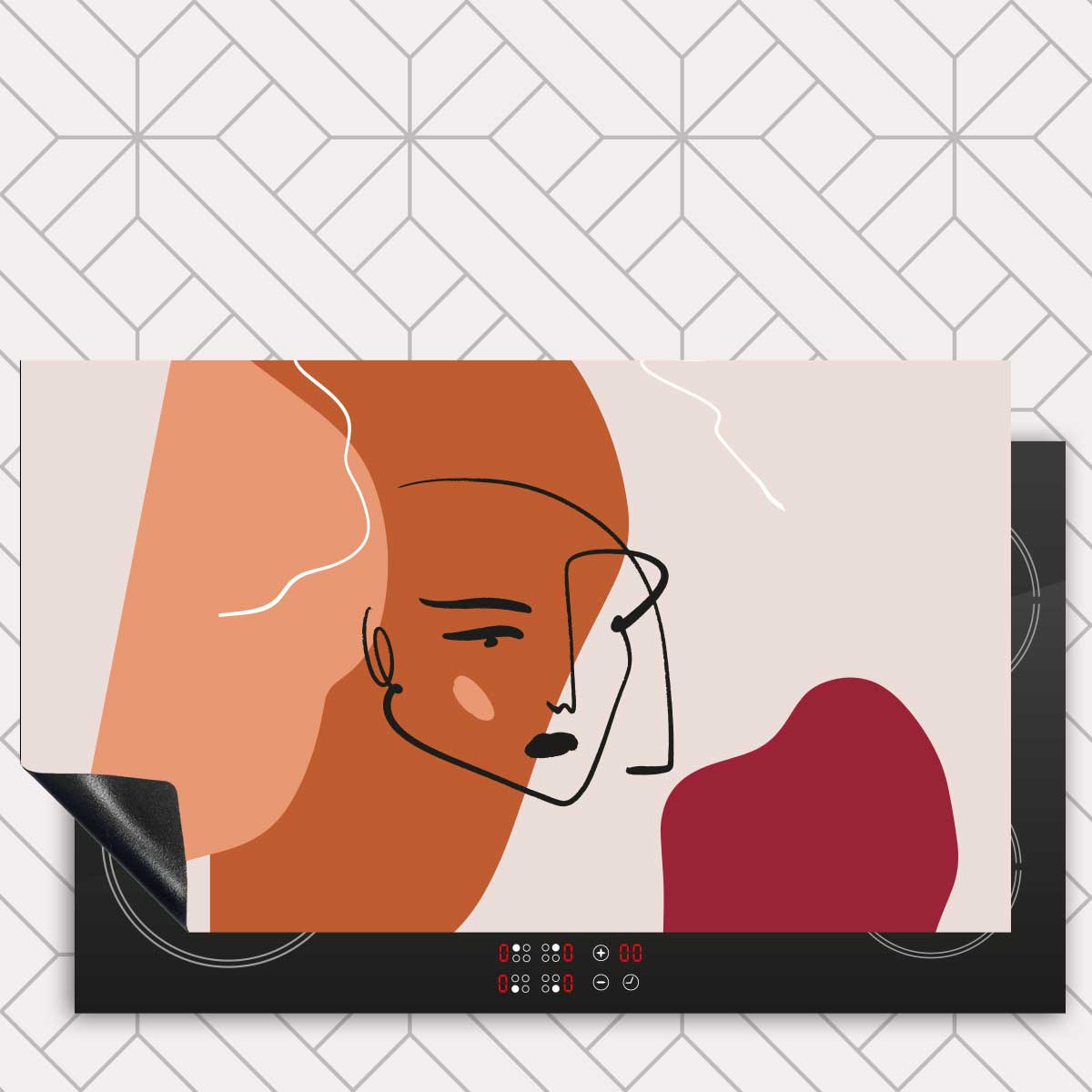 Inductie beschermer - Terracotta vrouw