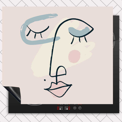 Inductie beschermer - Minimalistisch vrouwengezicht