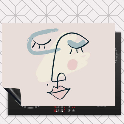 Inductie beschermer - Minimalistisch vrouwengezicht