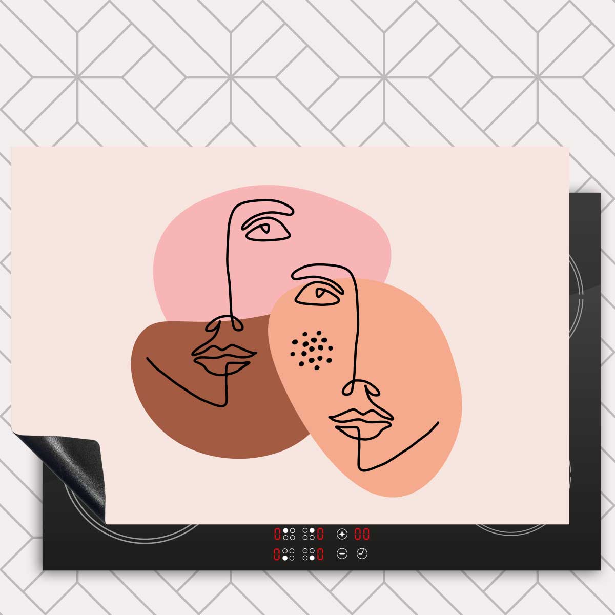 Inductie beschermer - Portret van twee vrouwen