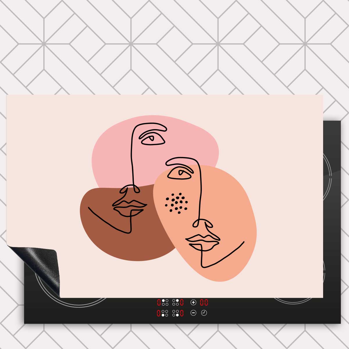 Inductie beschermer - Portret van twee vrouwen