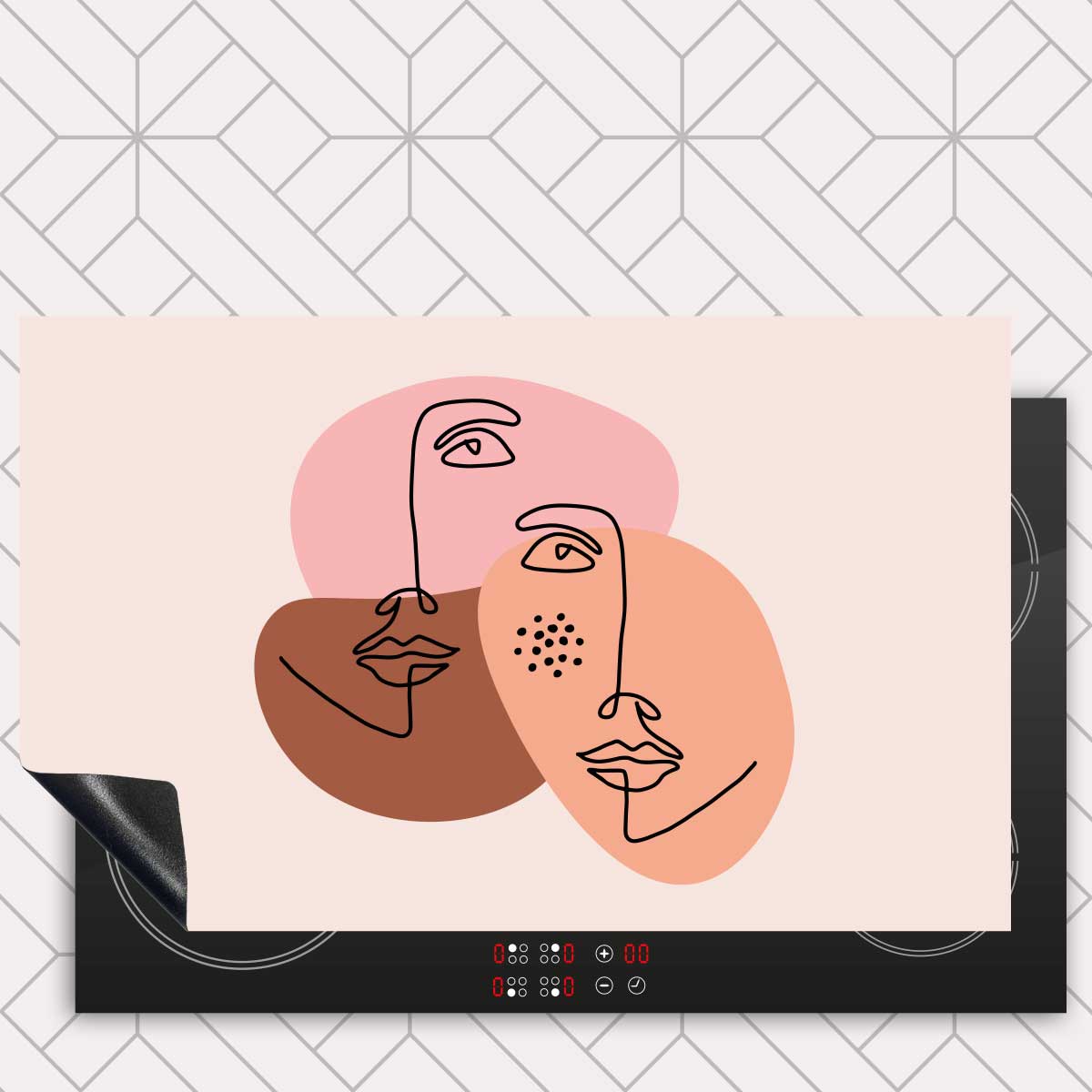 Inductie beschermer - Portret van twee vrouwen