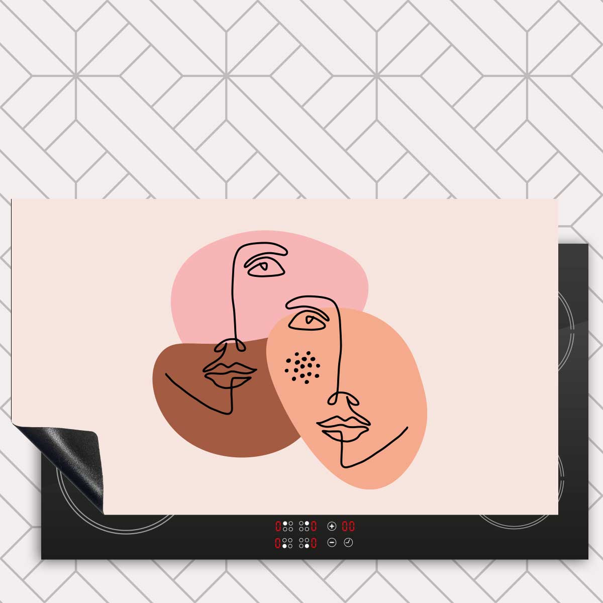 Inductie beschermer - Portret van twee vrouwen