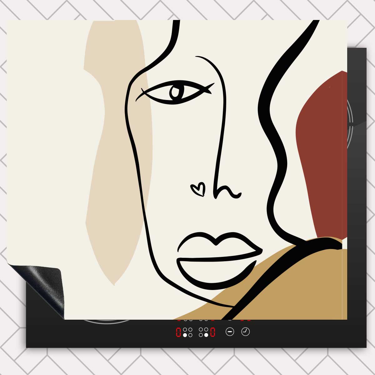 Inductie beschermer - Gezicht met hartje