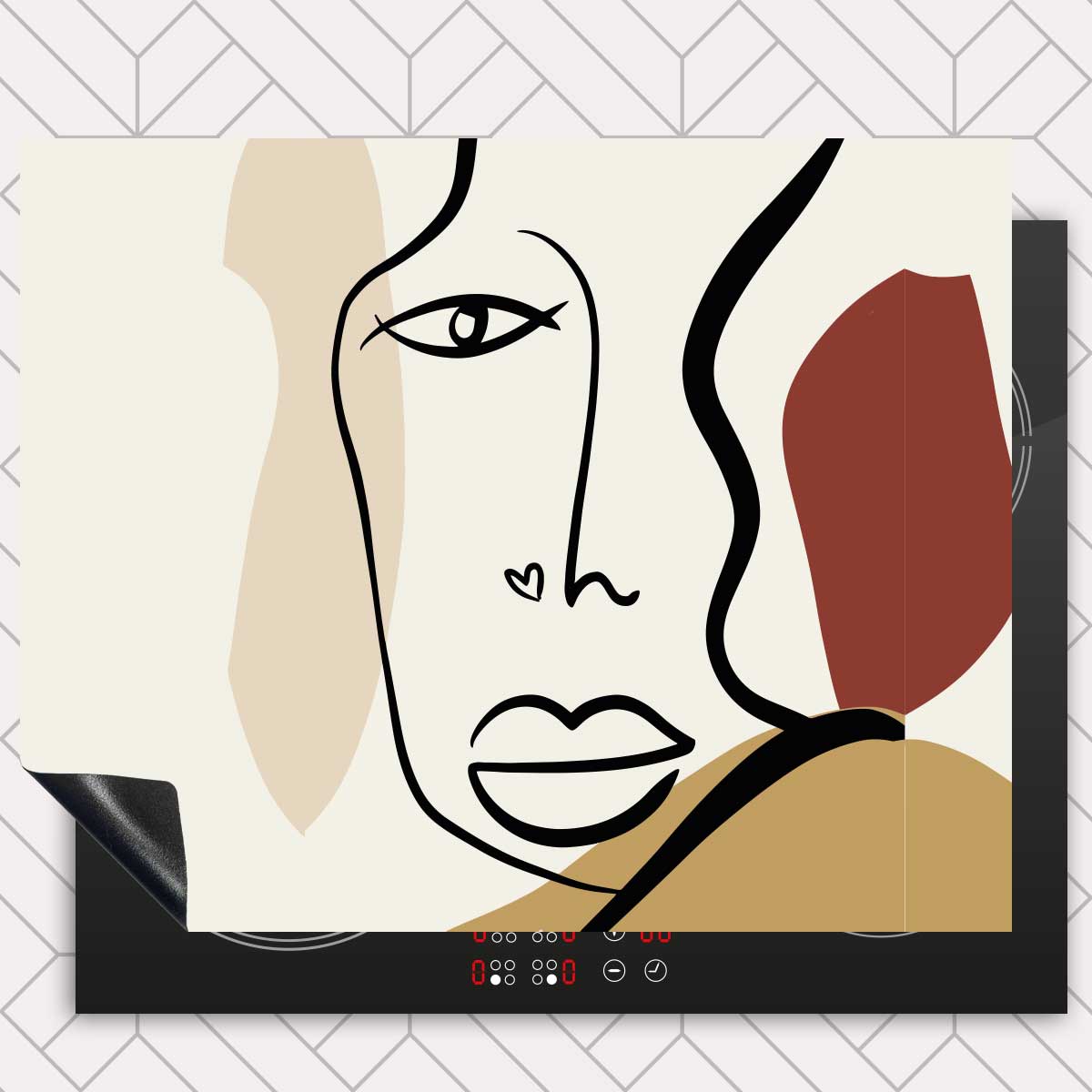 Inductie beschermer - Gezicht met hartje