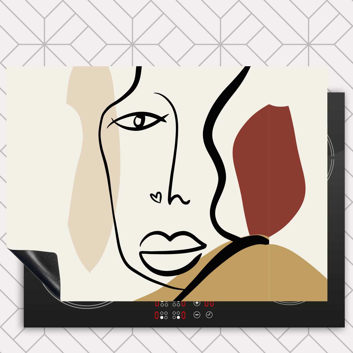 Inductie beschermer - Gezicht met hartje