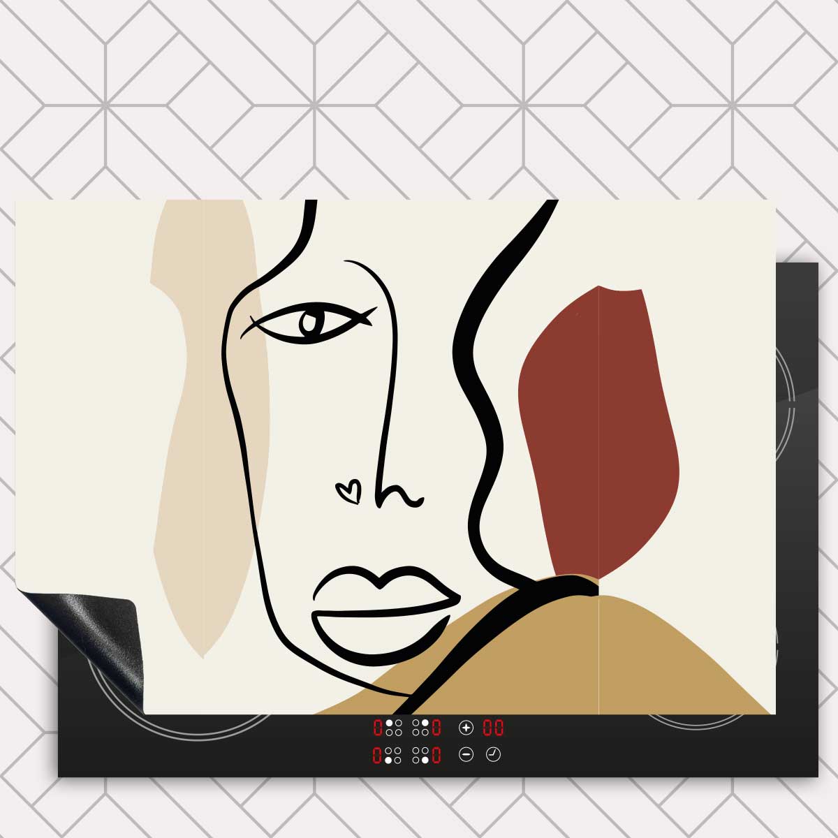 Inductie beschermer - Gezicht met hartje