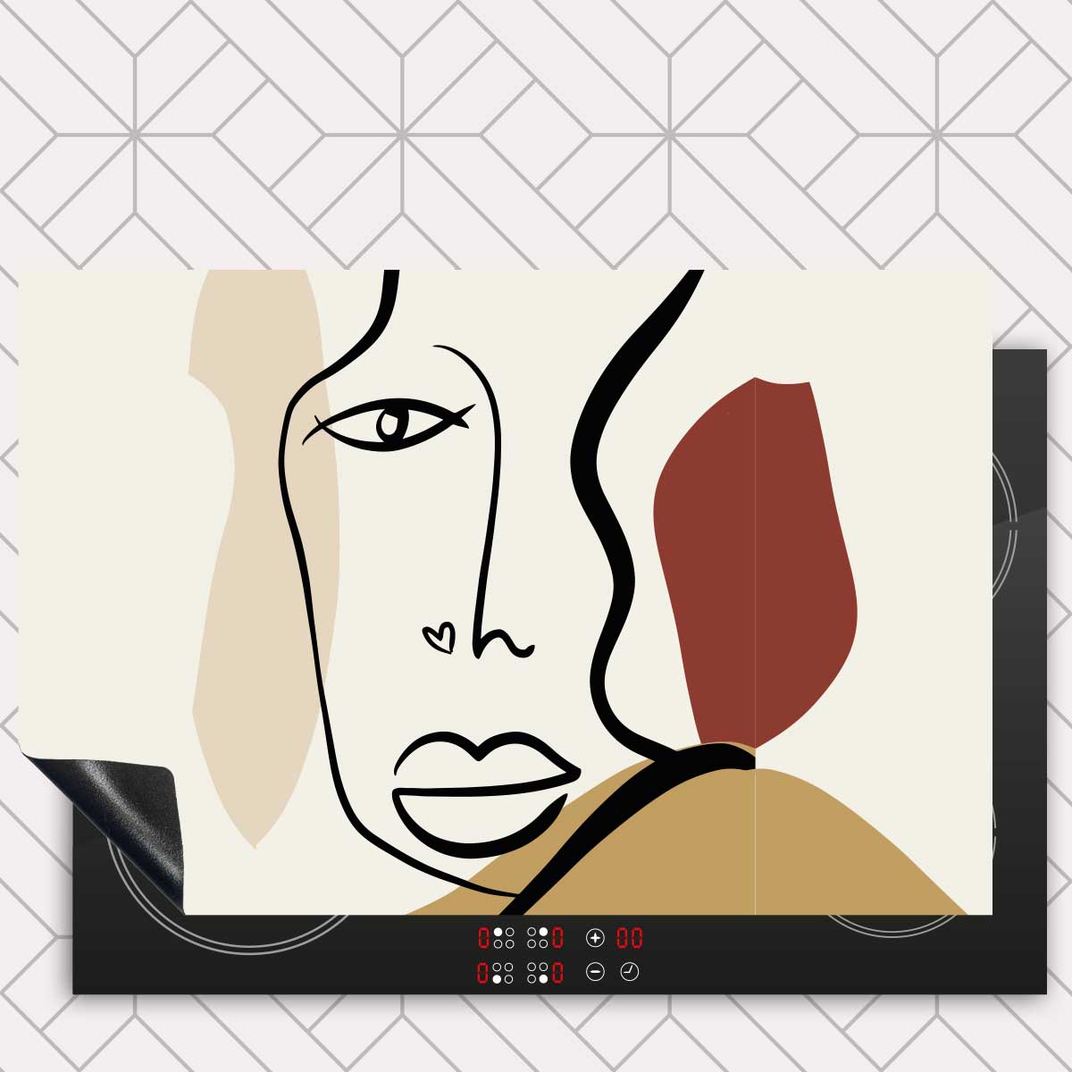 Inductie beschermer - Gezicht met hartje