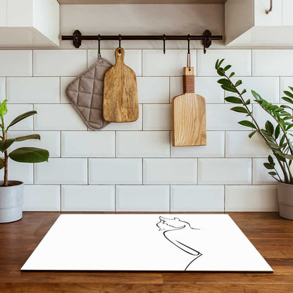 Inductie beschermer - Contour van een vrouw