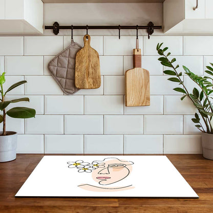 Inductie beschermer - Vrouw met bloemen