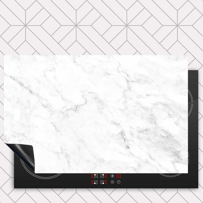 Inductie beschermer - Marmer Intens Wit