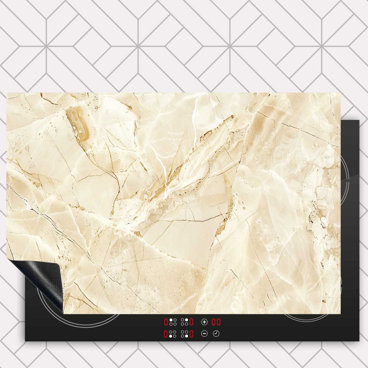 Inductie beschermer - Marmer Beige