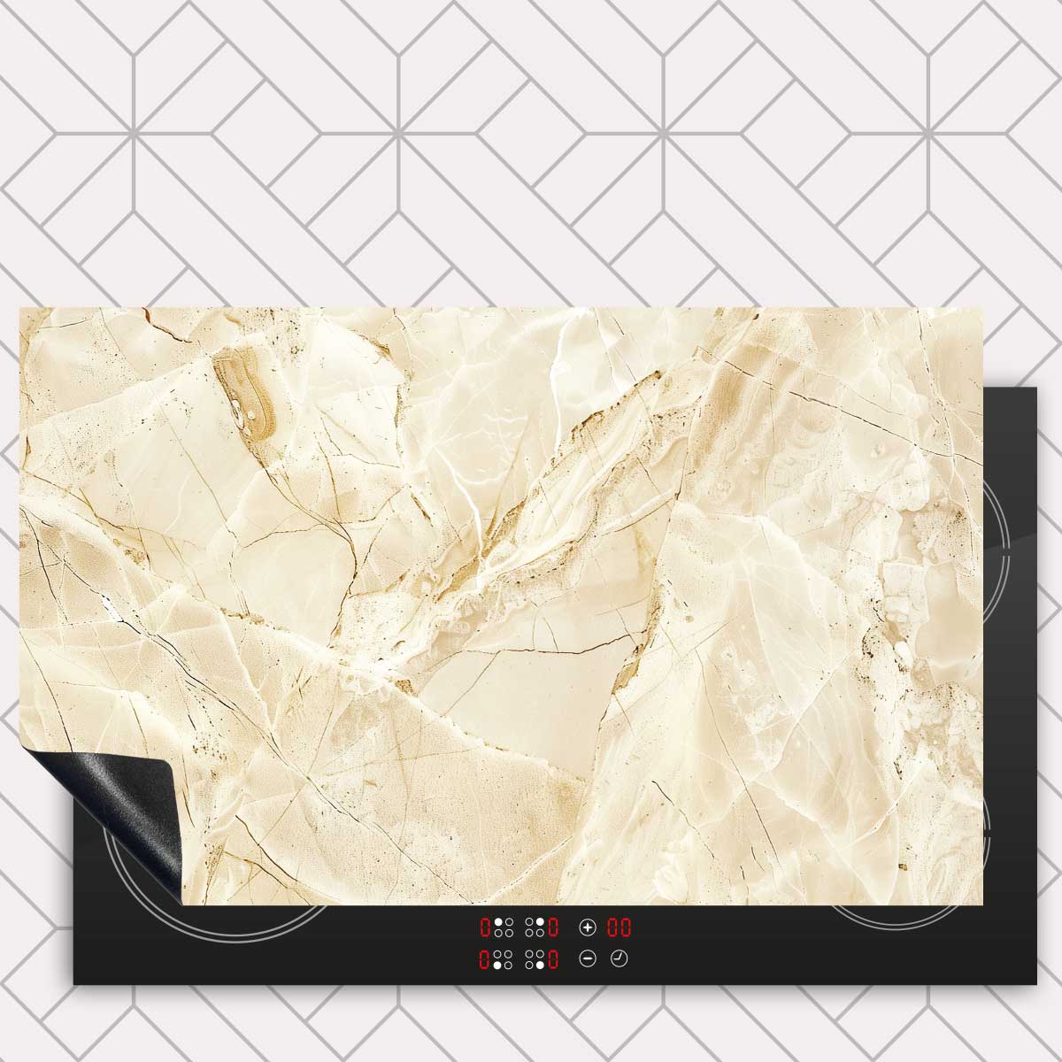 Inductie beschermer - Marmer Beige