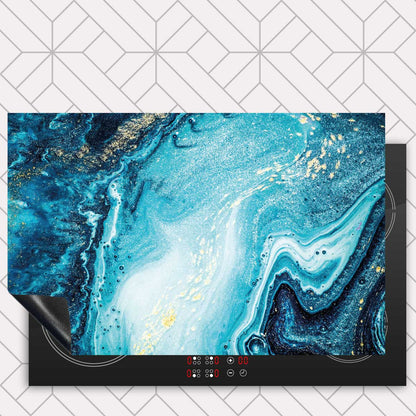 Inductie beschermer - Marmer Oceaan