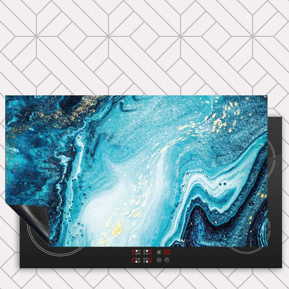 Inductie beschermer - Marmer Oceaan