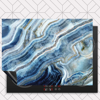 Inductie beschermer - Marmer natuurlijk blauw