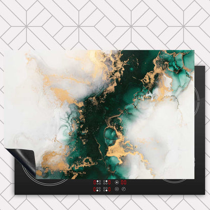 Inductie beschermer - Marmer Groen-Goud