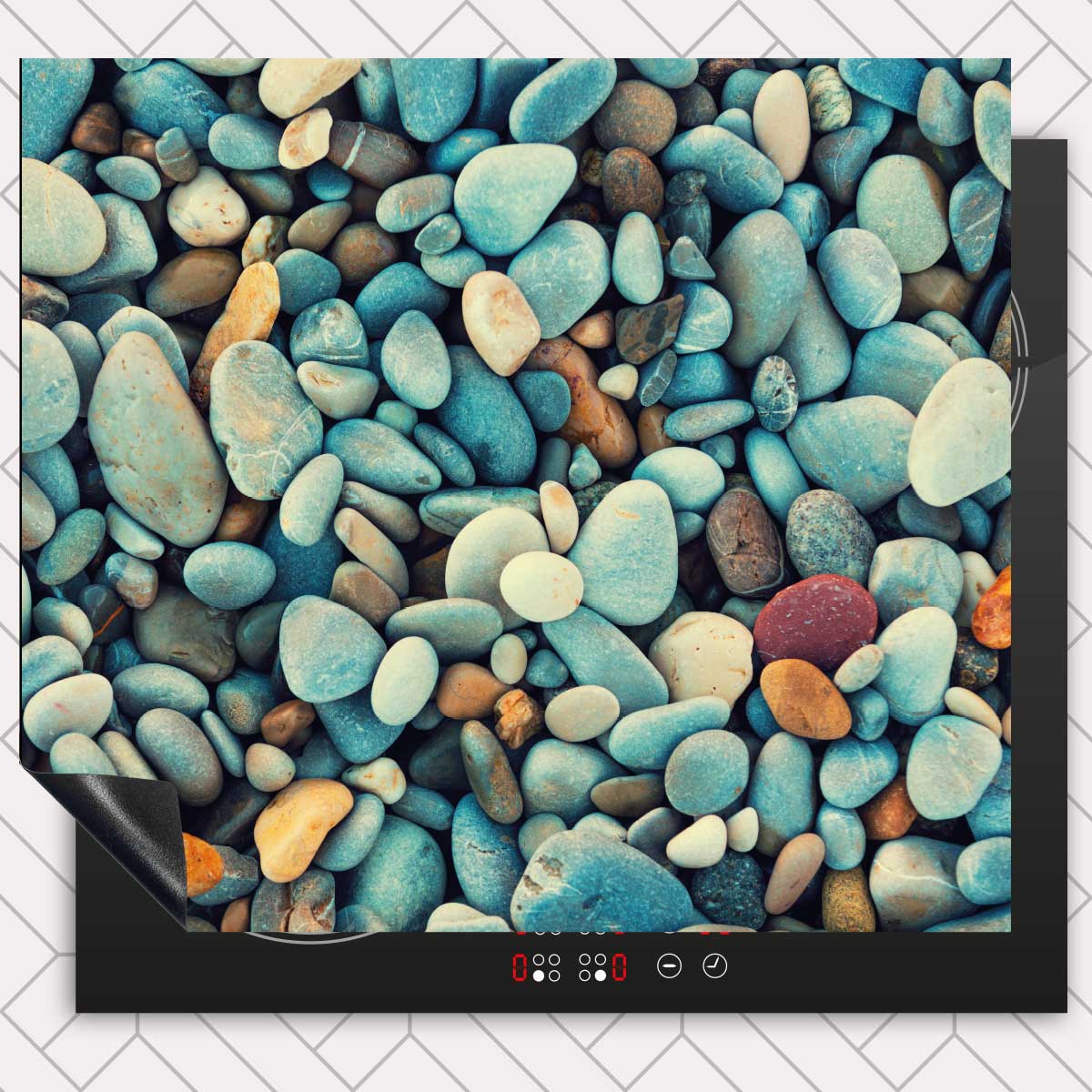 Inductie beschermer - Stenen strand