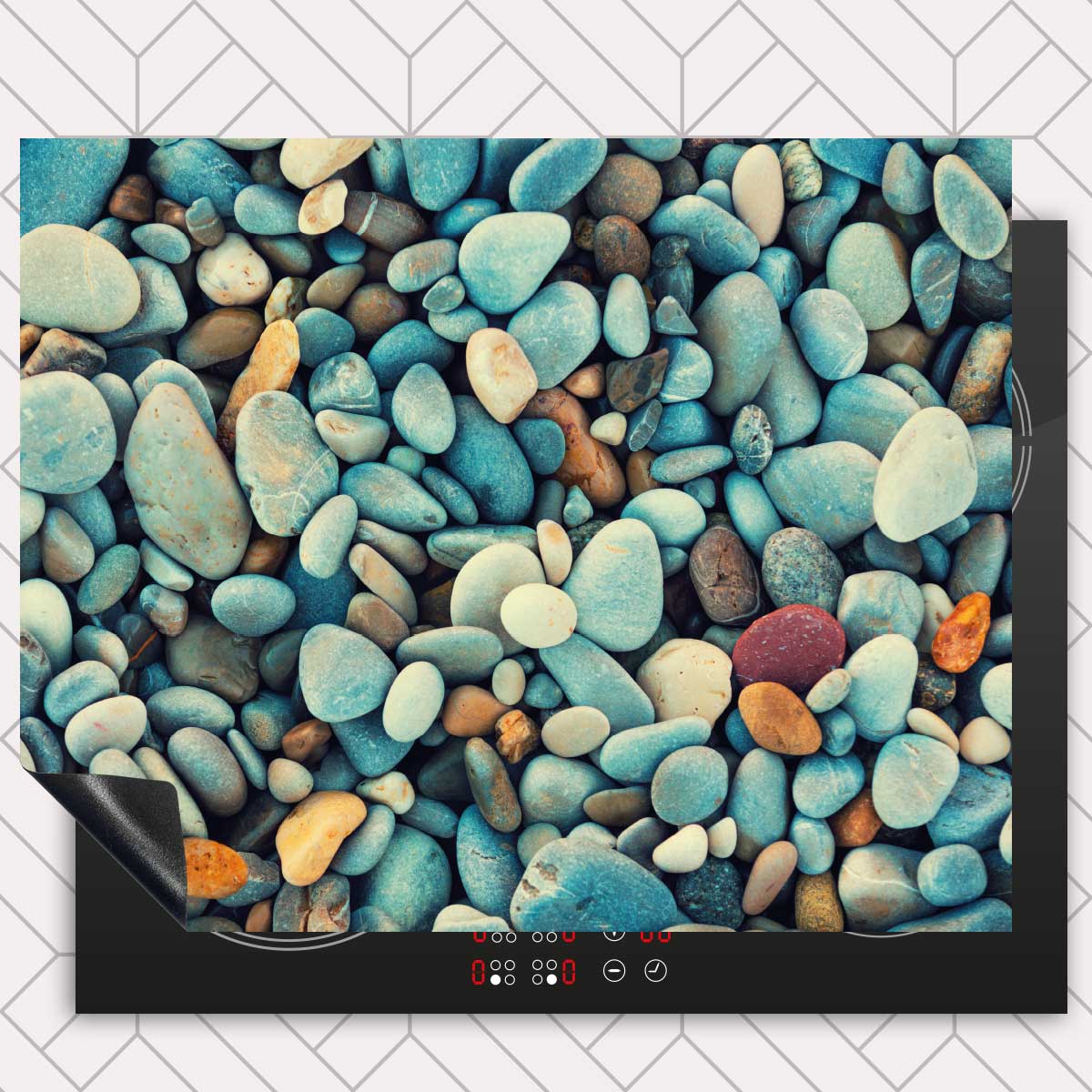 Inductie beschermer - Stenen strand