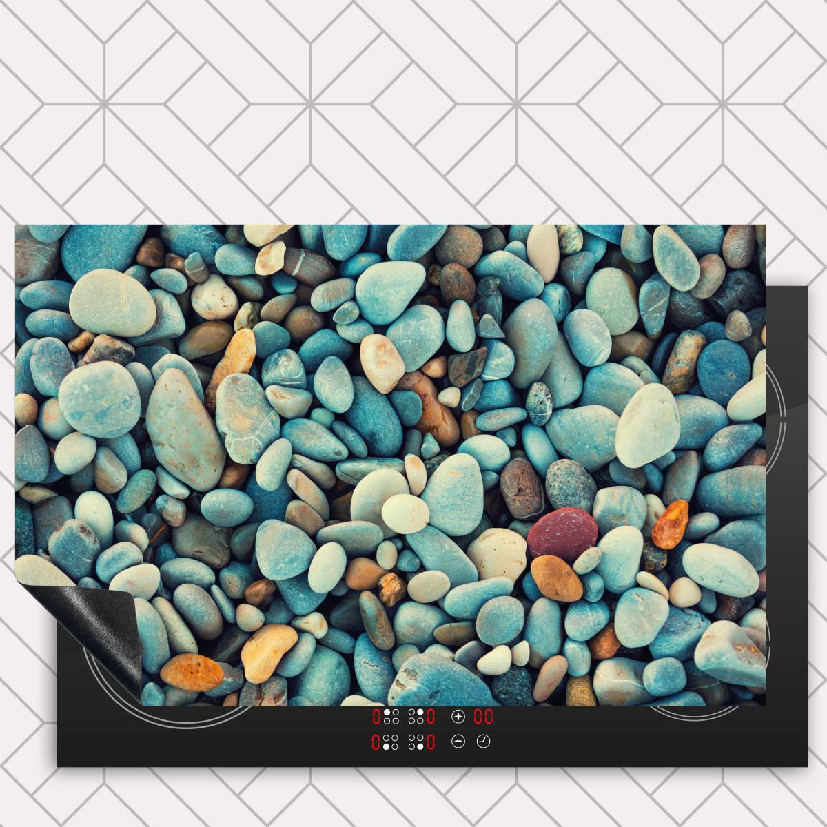 Inductie beschermer - Stenen strand