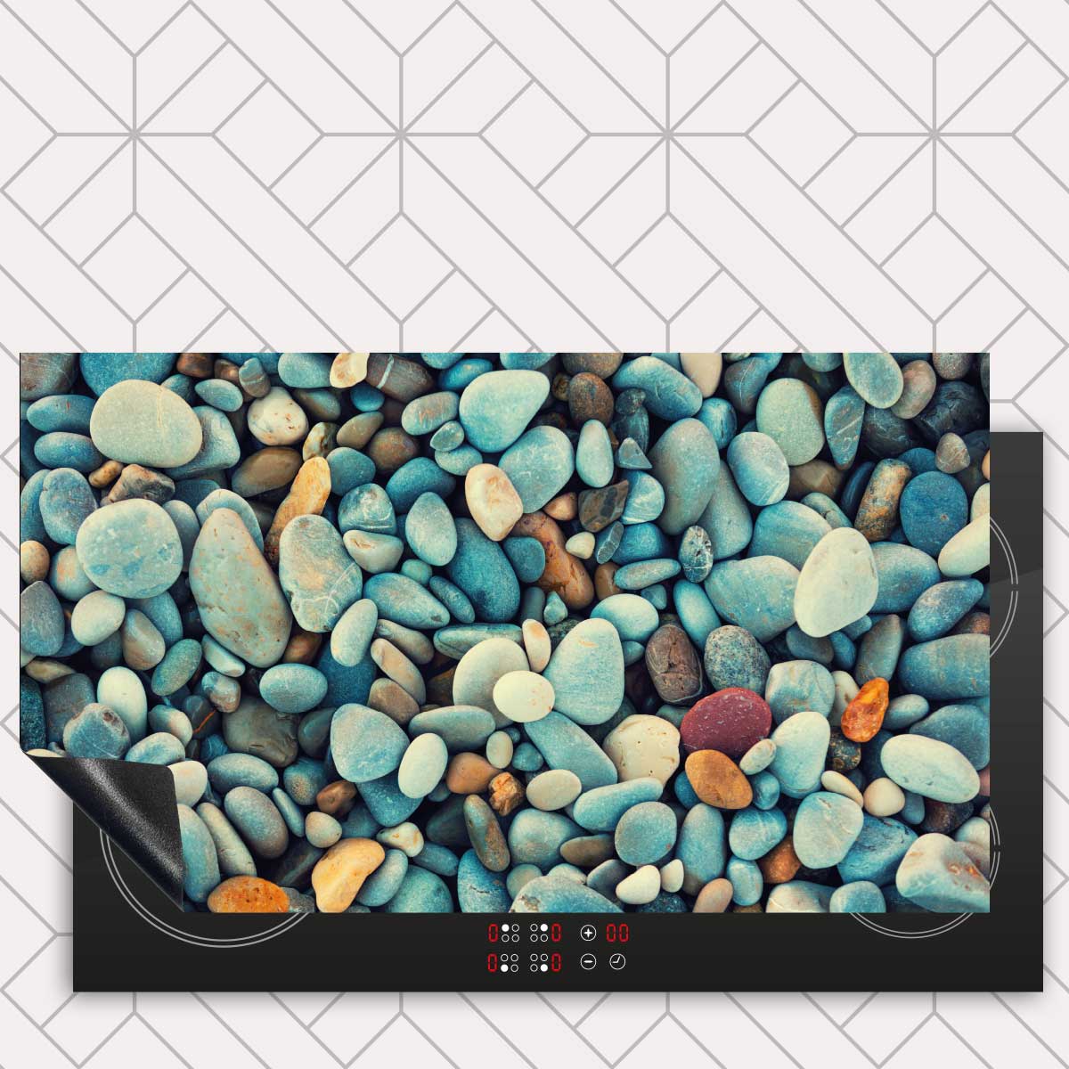 Inductie beschermer - Stenen strand