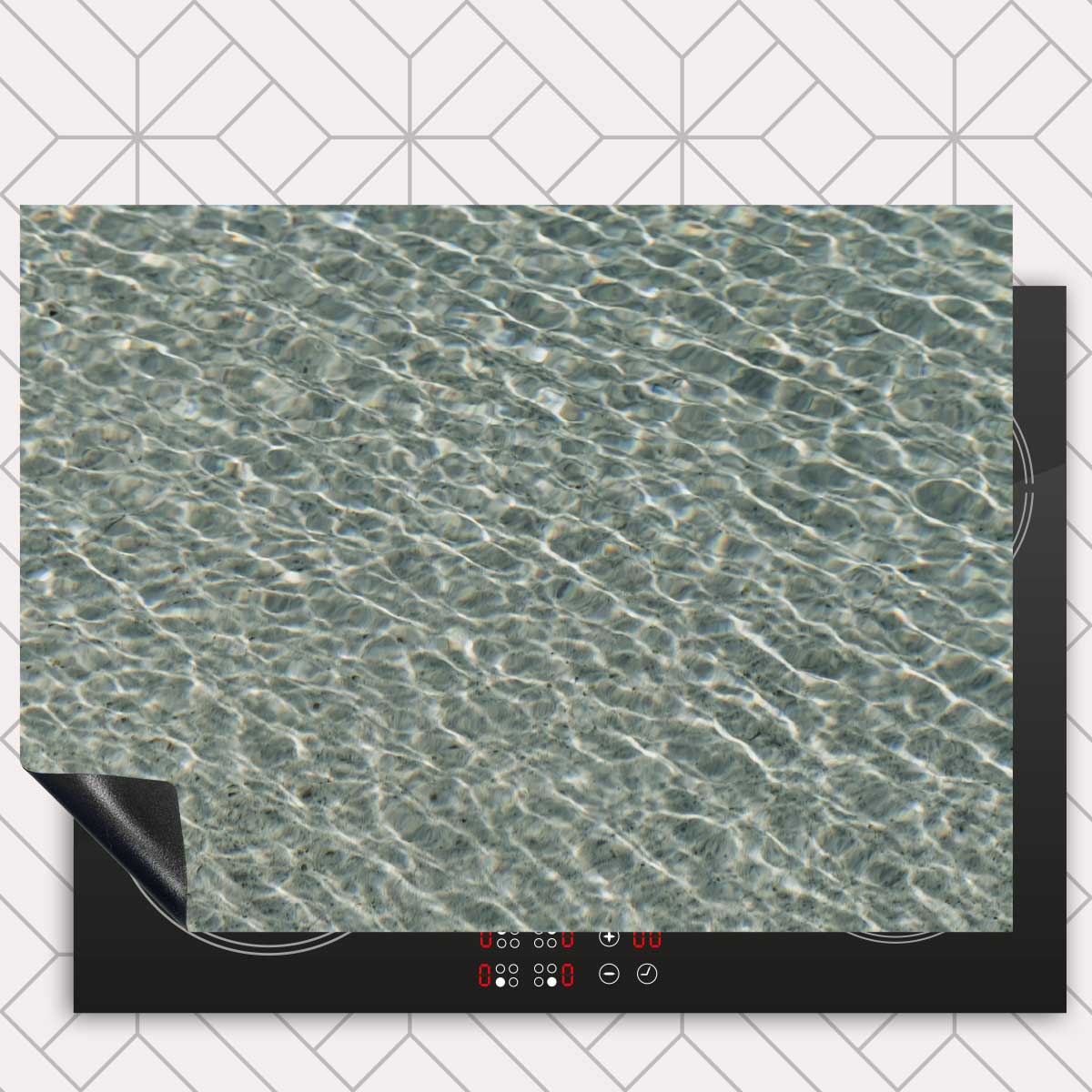 Inductie beschermer - Helderblauwe zee