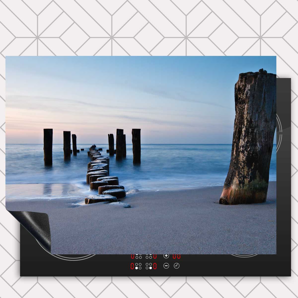 Inductie beschermer - Golfbreker op het strand