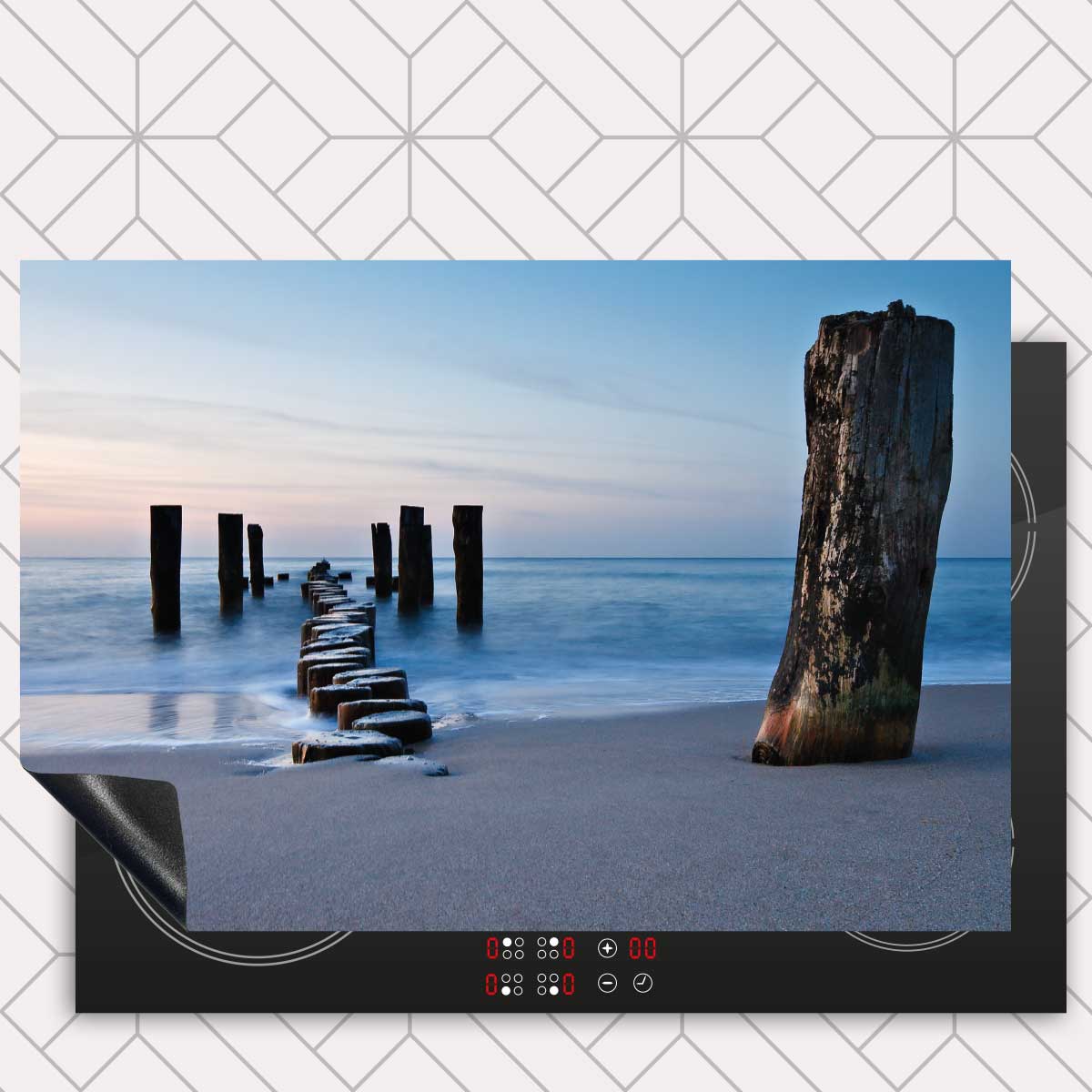 Inductie beschermer - Golfbreker op het strand