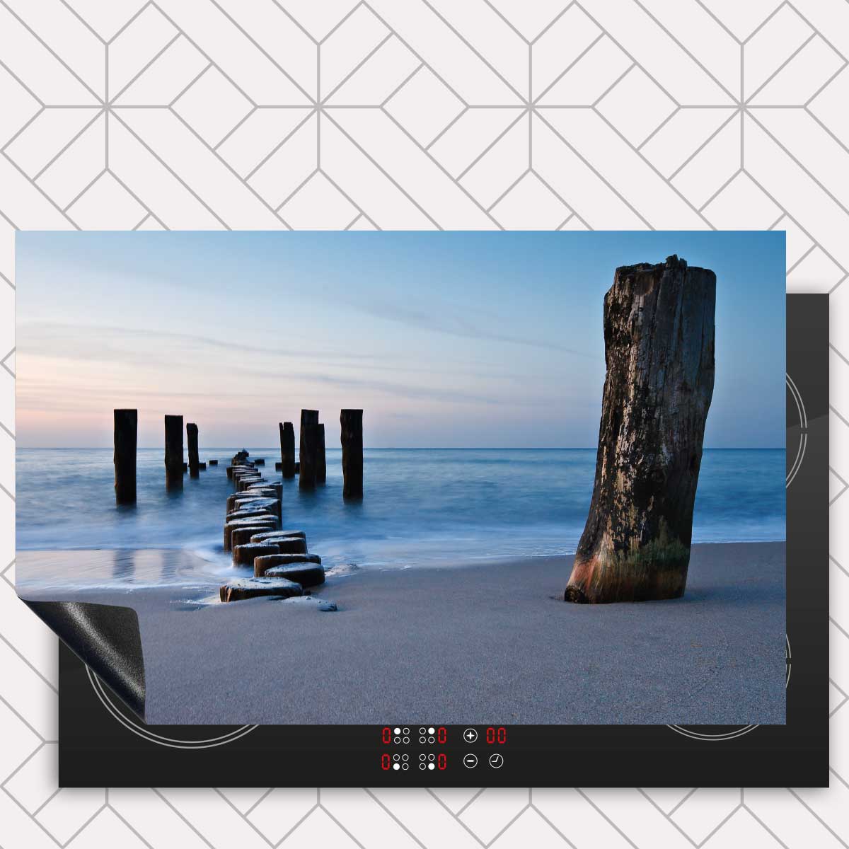 Inductie beschermer - Golfbreker op het strand