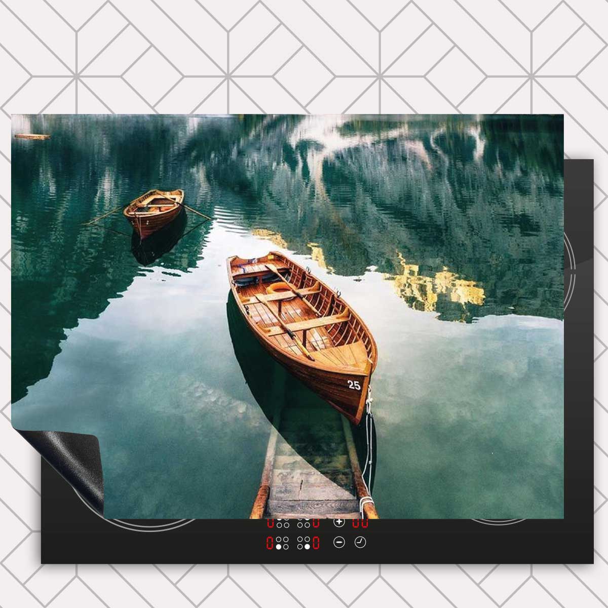 Inductie beschermer - Boten op een meer