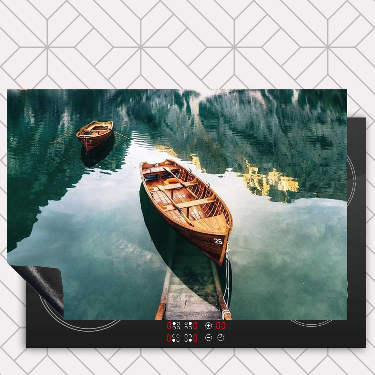 Inductie beschermer - Boten op een meer