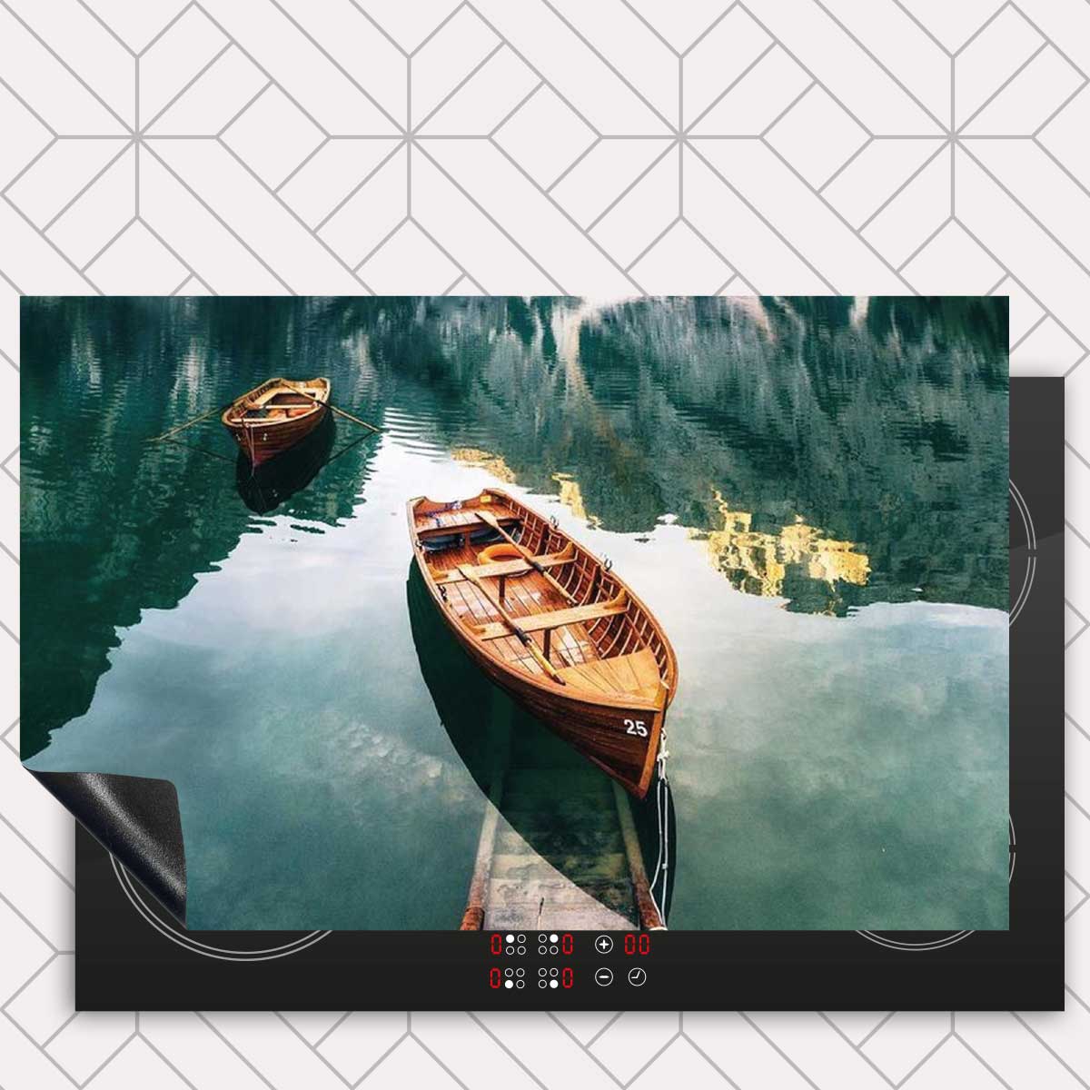 Inductie beschermer - Boten op een meer