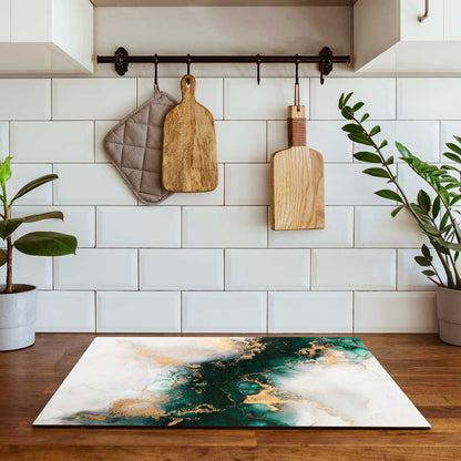 Inductie beschermer - Marmer Groen-Goud