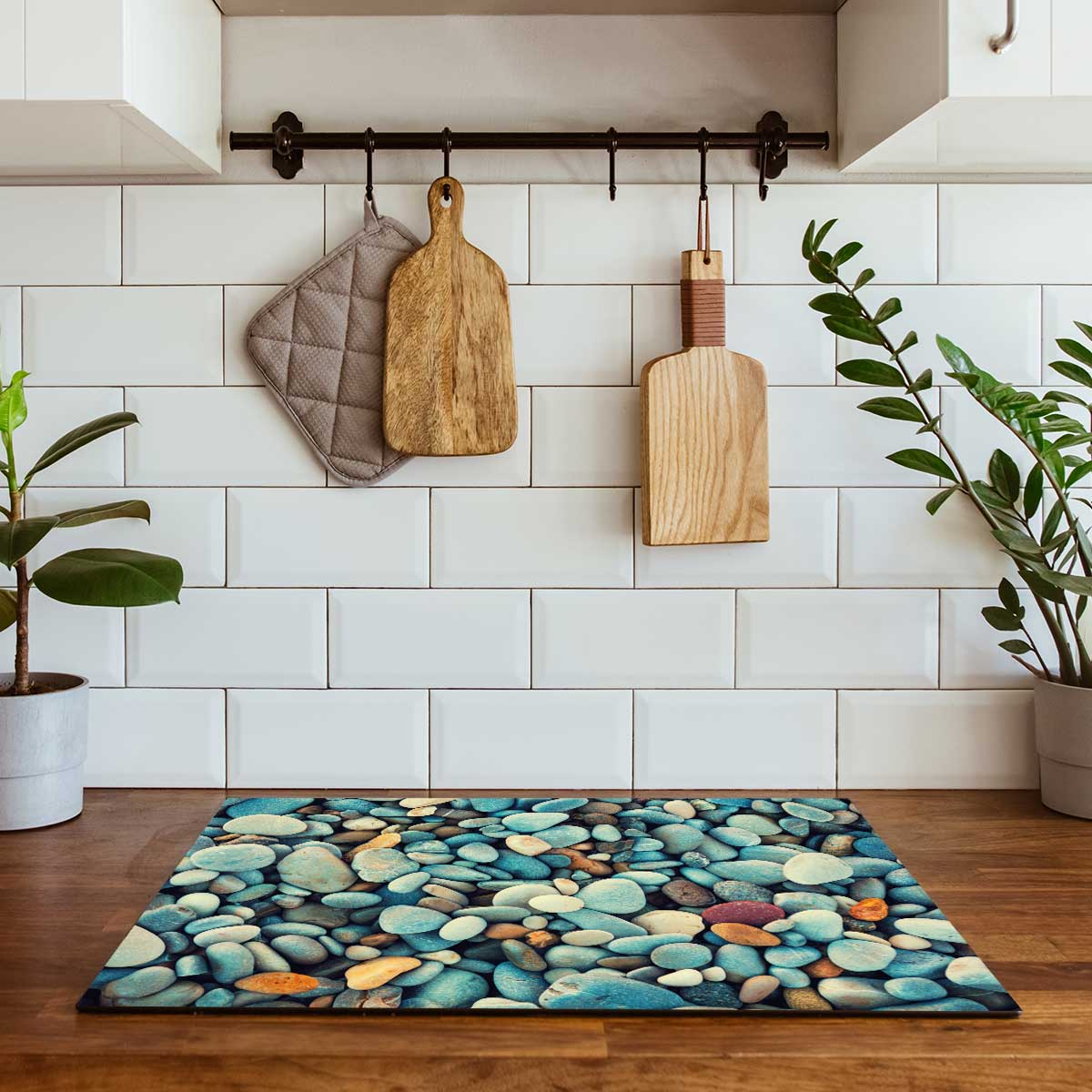 Inductie beschermer - Stenen strand