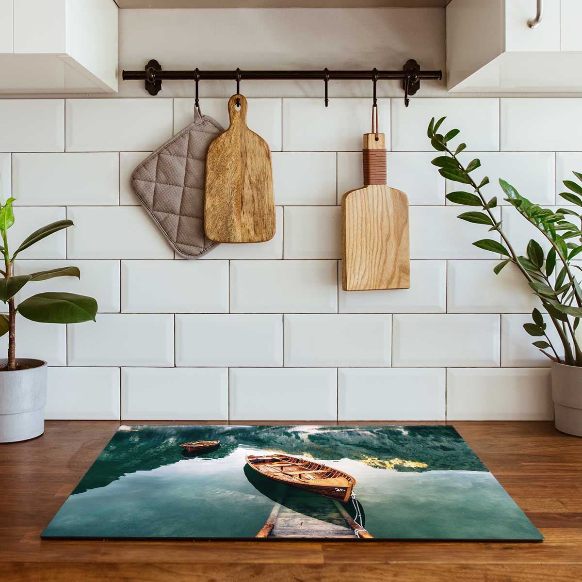 Inductie beschermer - Boten op een meer