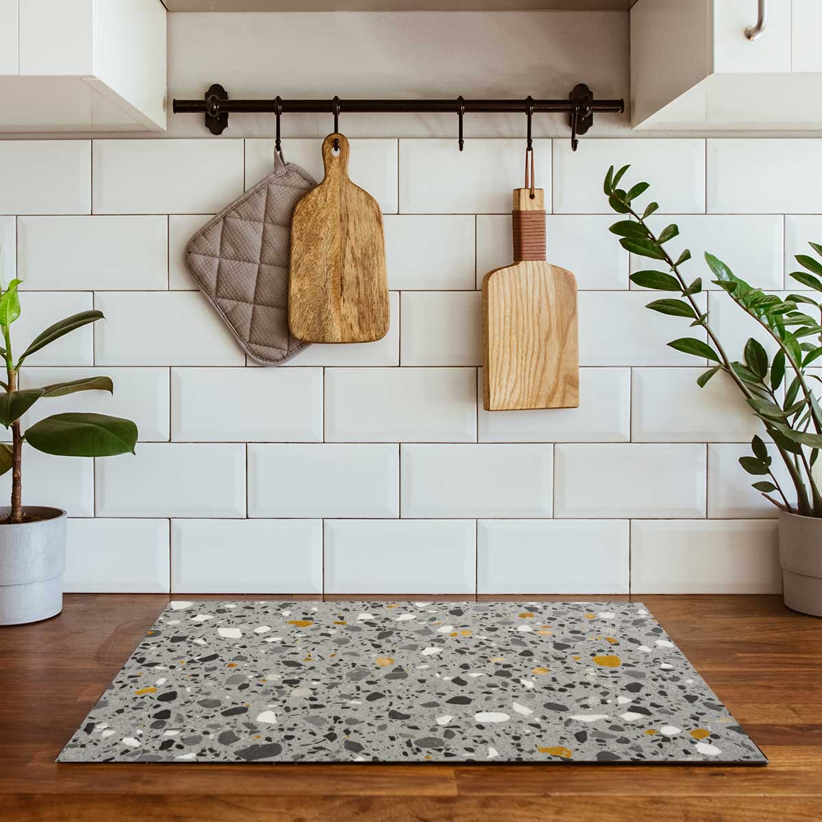 Inductie beschermer - Terrazzo Noir Deluxe