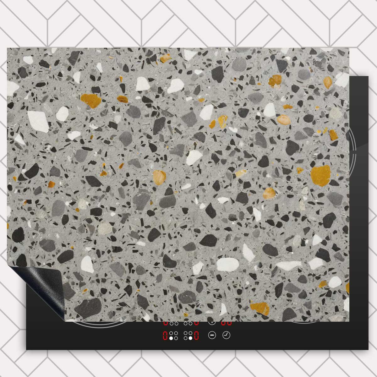 Inductie beschermer - Terrazzo Noir Deluxe