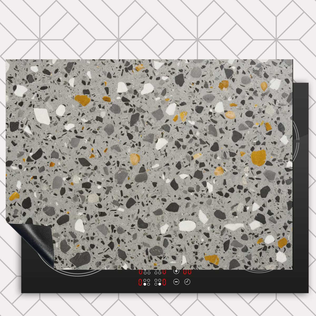 Inductie beschermer - Terrazzo Noir Deluxe