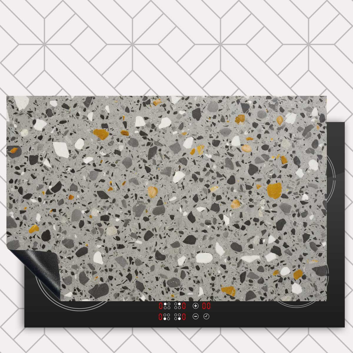 Inductie beschermer - Terrazzo Noir Deluxe